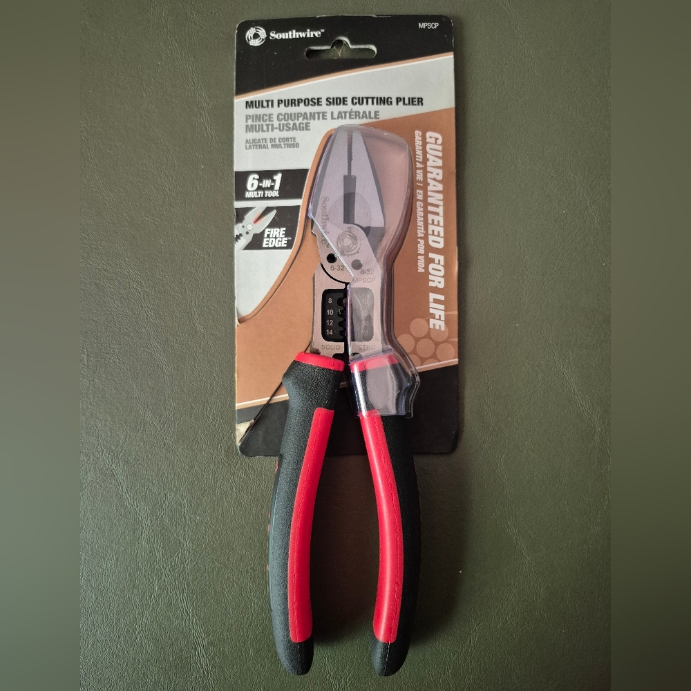 Multi-Purpose Side Cutting Pliers - Red and Black By Southwire